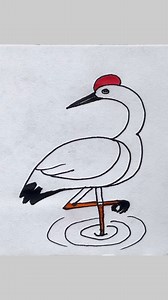 3 3 = Beautiful Stork 🕊 | Easy Drawing for Kids #EasyDrawing, #NumberArt, #StorkDrawing, #KidsDrawing, #DrawingTrick, #ArtReels, #CreativeDrawing, #LearnToDraw, #FunWithNumbers, #ViralDrawing | Sanjoy Biswas Art Studio