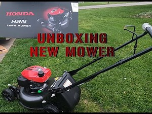 HONDA HRN216VKA 21" Walk Behind Mower UNBOXING, FIRST START, AND RUN.