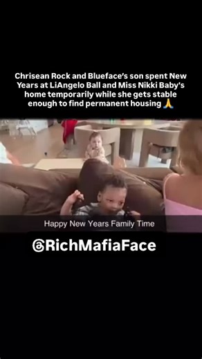Face on Instagram: "Chrisean Rock and Blueface’s son spent New Years at LiAngelo Ball and @missnikkiibaby’s home temporarily while she gets stable enough to find permanent housing 🙏"