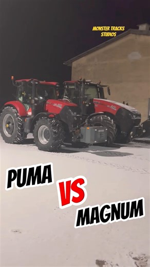 Case 240 Puma (6.7L) and Case 340 Magnum (8.7L) demonstration #foryou #viralvideo