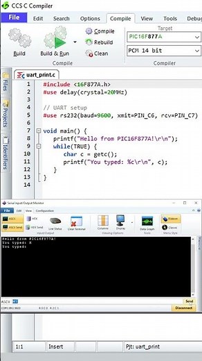 UART Print with the CCS C Compiler