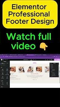 Elementor Custom Footer Design #elementortutorial #elementorpro #elementor #elementorwordpress