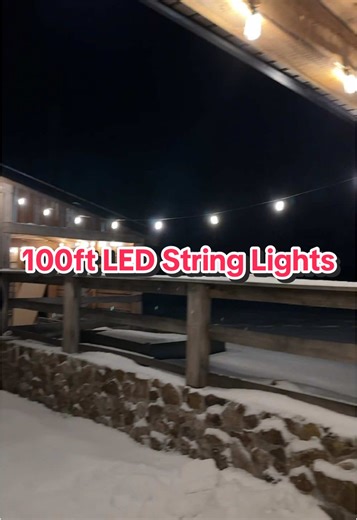 100FT LED Outdoor String Lights for Cozy Ambiance
