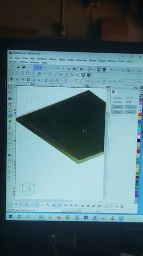 3D diamond Design in JDpaint #howto3ddesignJDpaint #wood #3d #shorts