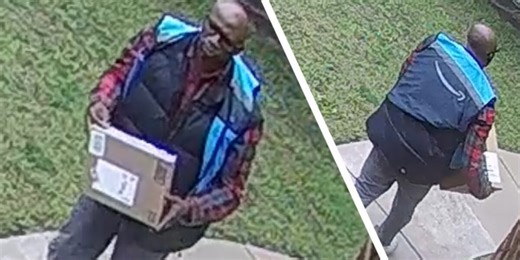 Man dressed as Amazon delivery driver uses new tactic to steal package off porch