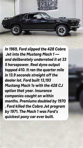Ford Built Its Quickest Pony Car in 1969 #shorts #automobile #cars