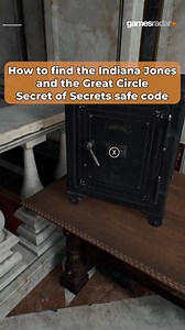 How to find the Indiana Jones Secret of Secrets safe code #IndianaJonesAndTheGreatCircle #indianajones #bethesda #xbox #GameGuides | GamesRadar