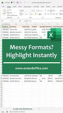 Highlight different number formats - 2 ways #excel #kutools