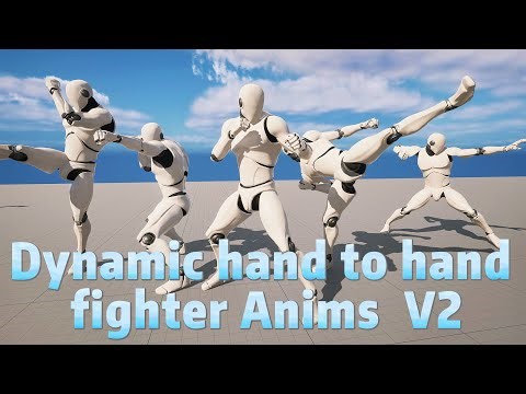 Dynamic hand to hand fighter combat animation V2