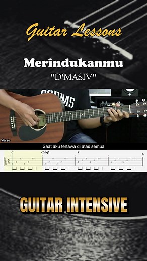 Belajar Chord Gitar Merindukanmu d'Masiv secara Mudah | Tutorial oleh MartinGuitar