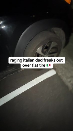 Hilarious Raging Italian Dad Reacts to Flat Tire