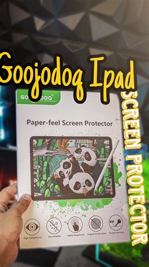 Replying to @its_taleenxannie untuk screen besar, best bila guna paper feel. Tak terlalu licin & pasa masa yang sama kita lebih enjoy the moment bila tengah menggunakan pensel 😁👍🏻 . #amaryusof #screenprotector #ipadscreenprotecter #screen #protector #goojodoq #paperfeelscreenprotector