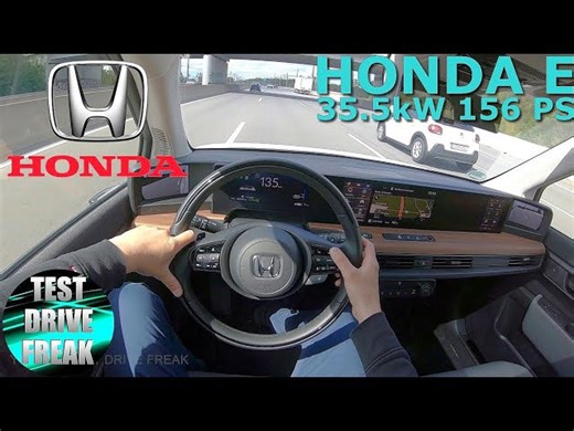 2021 Honda E Advance 154 PS top speed autobahn drive POV