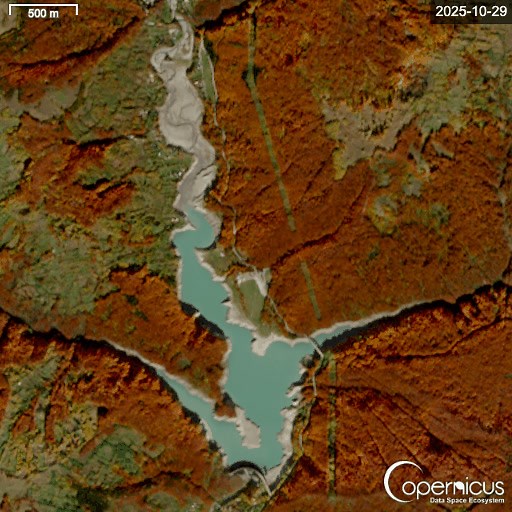 🏞️ La cererea publicului, revenim cu o privire asupra Lacului Paltinu, unul dintre principalele lacuri de acumulare de pe Valea Doftanei. 🛰️ Imaginile Sentinel-2 surprind evoluția recentă a oglinzii de apă și a zonelor adiacente Datele multispectrale permit observarea diferențelor de turbiditate, a vegetației de pe maluri și a modificărilor de nivel. 🔗 Vă puteți crea propriile astfel de animații utilizând aplicația Copernicus Browser: https://lnkd.in/d55VRrQE. | geo-spatial.org
