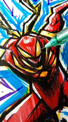 Drawing Spider-Man (Iron Spider) #ironspider #spiderman #drawing #art