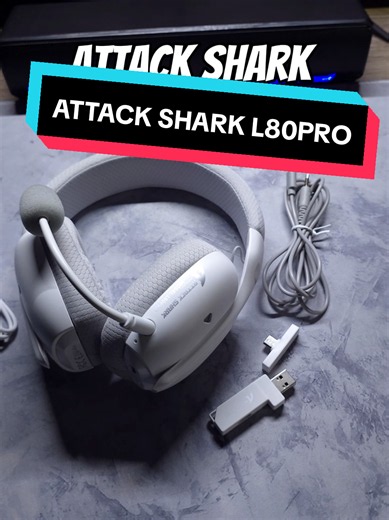 ATTACK SHARK L80 PRO 🎧🔥 Lightweight. Fast. Versatile. 20ms low latency ⚡ | 3 modes 🔁 | ≈203g ⚖️ #attackshark #attacksharkl80pro #headset #wirelessheadset #morocco