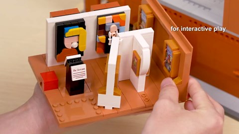 Brick Art Gallery Lighting Building Bricks Set - Town Life City Modular Collection Kit with Minifigures 3400 Pcs for Adults & Teen & Visual Art Lovers