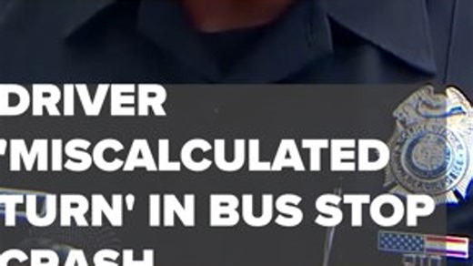 Driver 'miscalculated turn' in bus stop crash