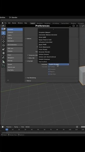 Blender 4.x Language Change