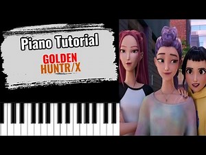 🎹GOLDEN by HUNTR/X (easy piano tutorial lesson free)