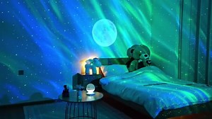 Northern Lights Projector Galaxy Projector with 300+ Light Effects Sound Machine, LED Star Projector Aurora Light, Remote Control, 15 White Noises Bluetooth Speaker Birthday Gifts for Kids Room Decor
