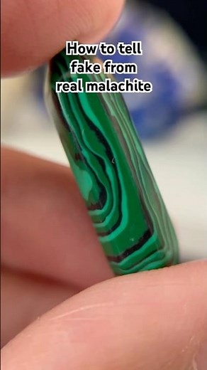 How to tell fake malachite vs real malachite #malachite #crystals #rock