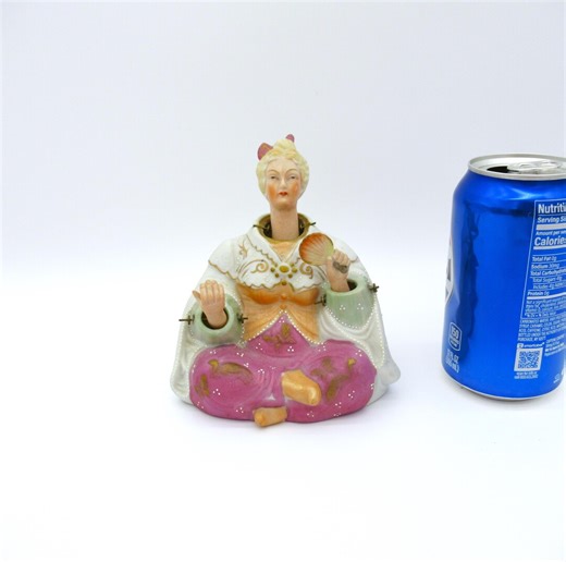 Vintage Ardalt Bisque Nodder Japan lady Bobble Shake Head Porcelain