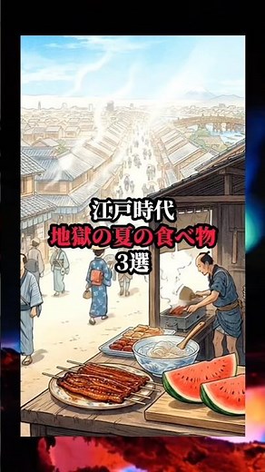 江戸時代、夏の食べ物3選。冷蔵庫なしで夏バテを防いだ庶民の知恵がすごい #江戸雑学 #江戸 #歴史 #雑学 #shorts
