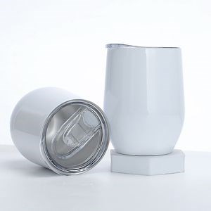 [Hot Item] Eco-Friendly Wine Tumbler Double Insulated 12oz Egg Stainless Steel Coffee Mug Custom-Logo