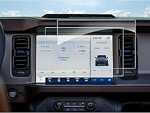 SHAOHAO 2PCS for 2025 2026 Ford Bronco Screen Protector 12 Inch for 2021-2024 2025 2026 Ford Bronco Accessories (Raptor/Outer Banks/Badlands/Wildtrak/Everglades/Heritage Limited) 12 In Tempered Glass Anti Scratch & Fingerprint Bronco Touch Screen Protector