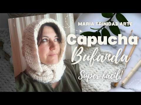 TENDENCIA Crochet! Capucha bufanda, nuevo diseño, ideal PRINCIPIANTES