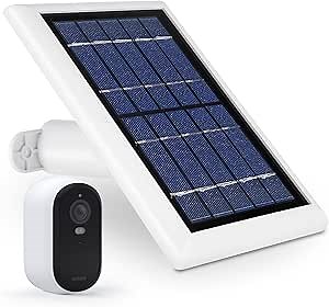 Wasserstein Solar Panel Compatible with Arlo Essential 2K Outdoor Security Camera (2nd Gen) / XL (2nd Gen) & Essential Spotlight (Camera NOT Included)- (1-Pack, White)