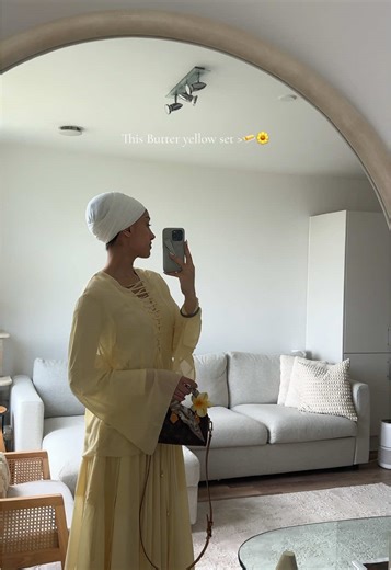 Stylish Butter Yellow Set for Modest Vacation Looks