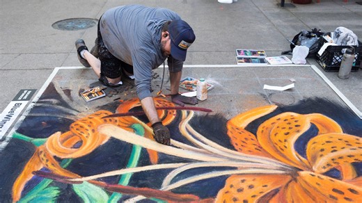 Chalk Walk turns downtown sidewalks into an outdoor art gallery