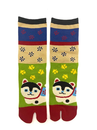 Inu Hariko Tabi Socks: Japanese Split-Toe Good Luck Charm Made in Japan KZ26