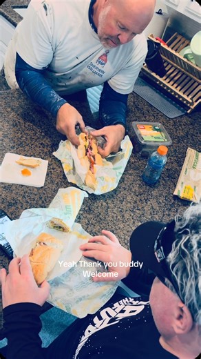 Mya-Lisa Ludwig on Instagram: "Just two besties eating @subway 🥪 Adam goes to a cooking class for adults with disabilities, also known as adaptive learning. He didn’t know they were making soup today — and if he had, he probably wouldn’t have gone 😂 He hates soup! So, lunch ended up being Subway instead. And of course, Adam always remembers his best buddy — my husband 💙 #specialneeds #specialneedsfamily #disabilityawareness #bestbuddies #subway #brothersfromanothermother"