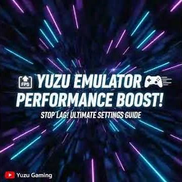 Yuzu Lag Fix (Low-End PC FPS Boost Settings) | 2026 Best Emulator Settings 🎮