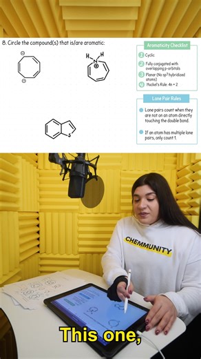 Here's a small clip of our practice exam on the properties and reactions of aromatic compounds! To take the full exam and watch the full review video, click the link in bio to start your free trial! #chemistry #premed #study #ochem #organicchemistry