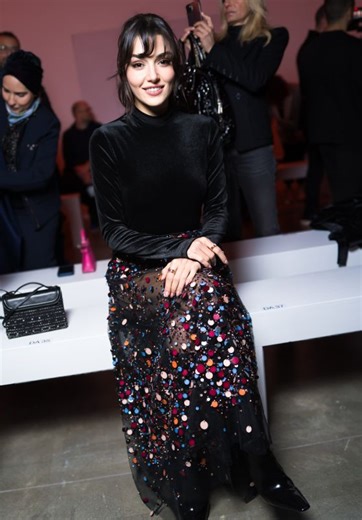 Hande Erçel Stuns at Elie Saab Haute Couture SS25 Show in Paris • CelebMafia