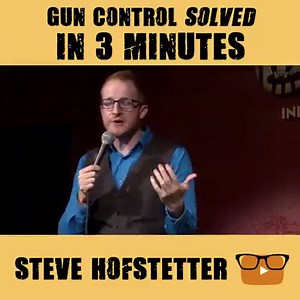 117K views · 1.8K reactions | We're not coming for your guns. In this clip from the comedy special, Secret Optimist, Steve solves gun control in just three minutes. All you need to do is register your firearms and also be able to defend the seventh amendment. | Steve Hofstetter | Facebook