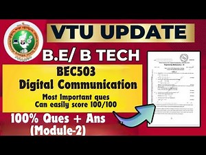 BEC503 Module 2 Digital Communication Most Important Ques #vtu #importantquestions #engineering