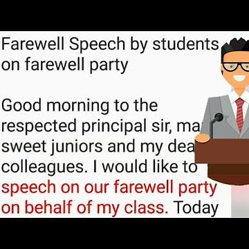Farewell Speech by Students on Farewell Party | Speech in English | How to Start a Speech |