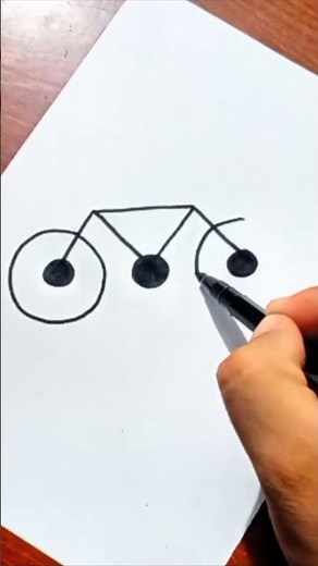 How to Draw a Bicycle Easy Step by Step | Easy Drawing for Beginners #shorts #ytshorts #drawing