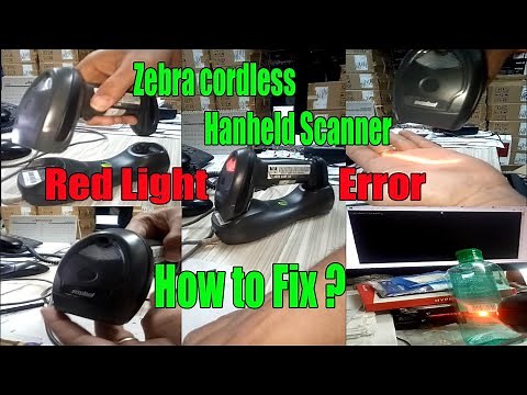 Zebra Cordless Hanheld Scanner(Red light Error)