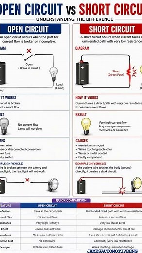 Open Circuit vs Short Circuit Explained: Diagnose Car Electrical Faults Like a Pro Technician