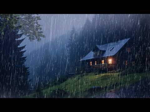 Gentle Night RAIN - Rain Sounds For Sleeping - Relaxing Rainstorm Sounds, Study, ASMR