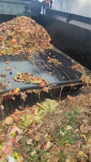 Food Scraps Fly Out of Trailer