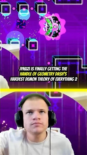 Jynxzi is FINALLY getting the handle of Geometry Dash’s HARDEST DEMON #viral #trending #jynzxi