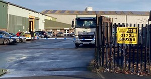 Emergency incident on Scunthorpe industrial estate with air ambulance