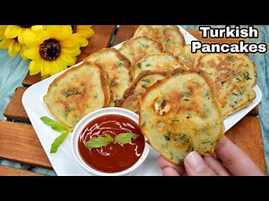 10 Minutes Turkish Style Savory Pancake (Kaşık Dökmesi) | 10 Min Beakfast Recipe | By Food Mania